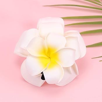 Amazon.co.jp: Yesallwas ヘア クリップ ピン プルメリア 造花